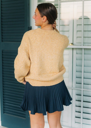 Yellow Dalmatian Knit Sweater | Select Trends Boutique