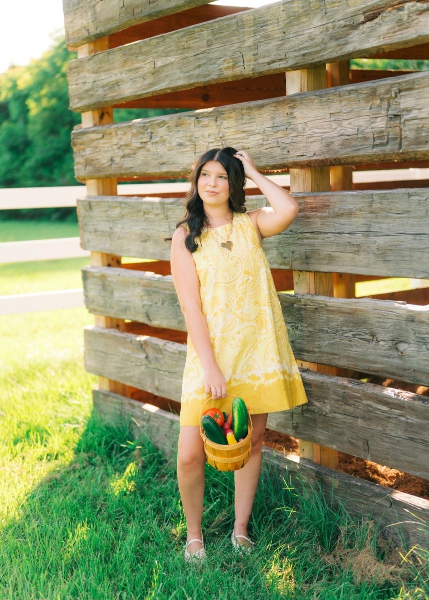 Yellow Floral Sleeveless Mini Dress