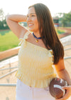 Yellow Gingham Bow Detail Top - Select Trends Boutique