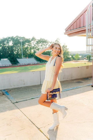 Yellow Gingham Halter Mini Dress - Select Trends Boutique