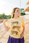Yellow Retro Tiger Tee - Select Trends Boutique