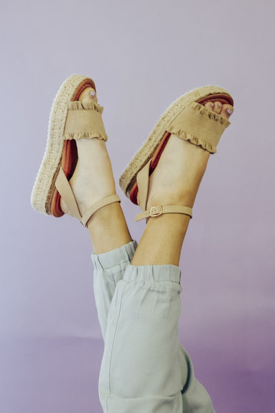 Nude Platform Espadrille Sandals - Select Trends Boutique