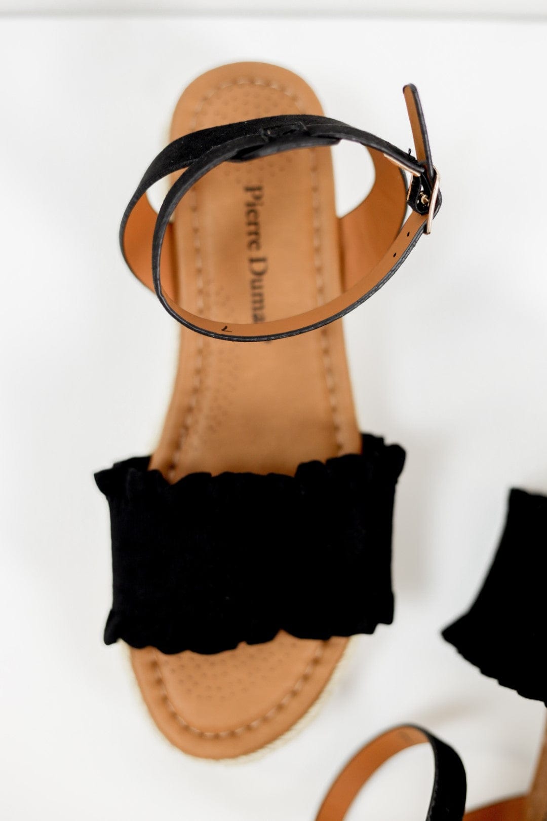 Black Flatform Espadrille Sandals