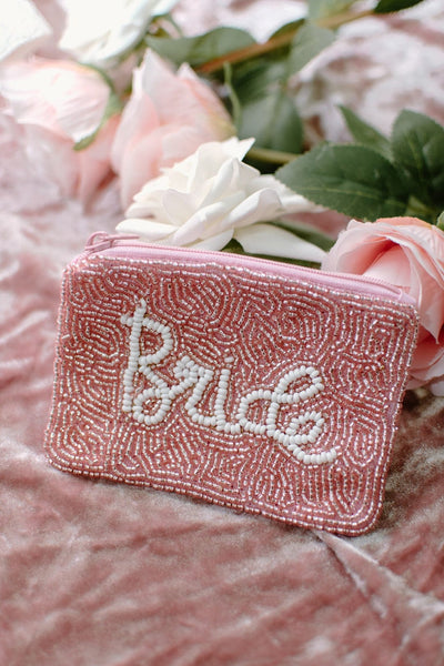 Pink Bride Beaded Money Pouch