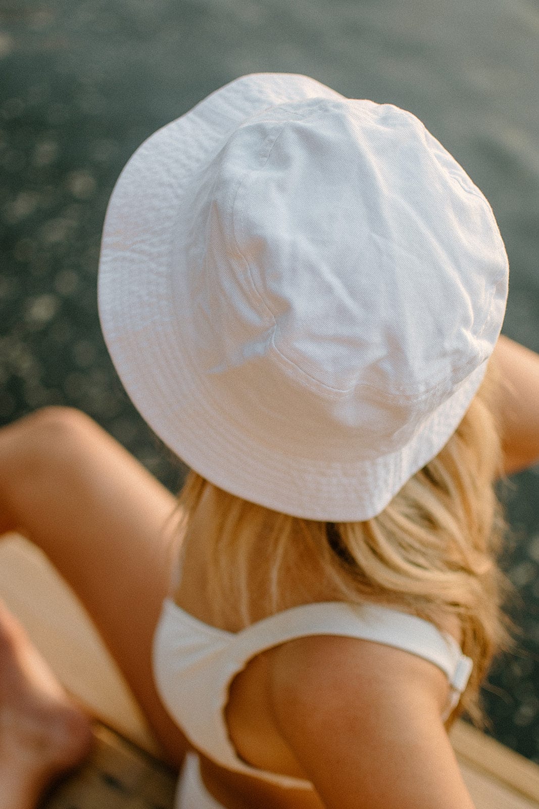 White Beach Bride Bucket Hat