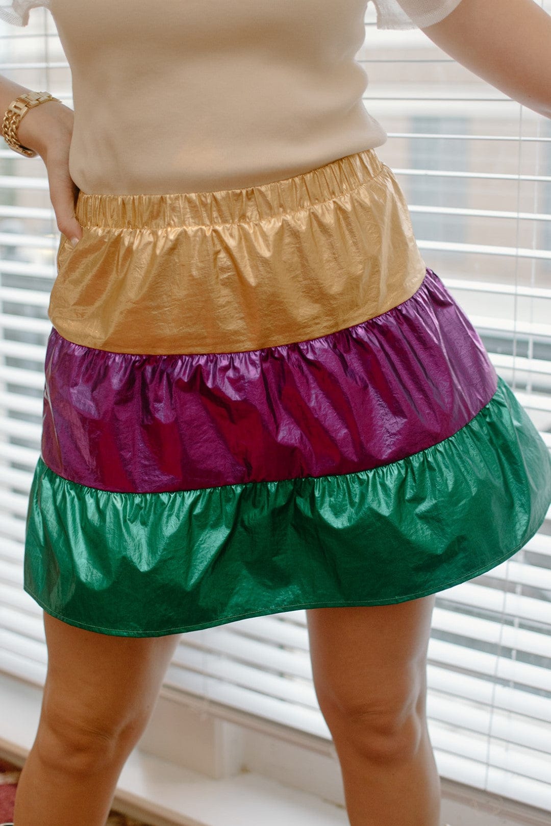 Mardi Gras Colorblock Skirt