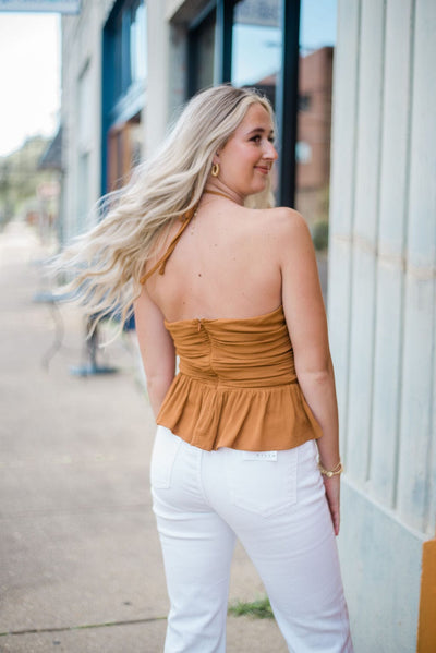 Rust Strappy Sleeveless Top