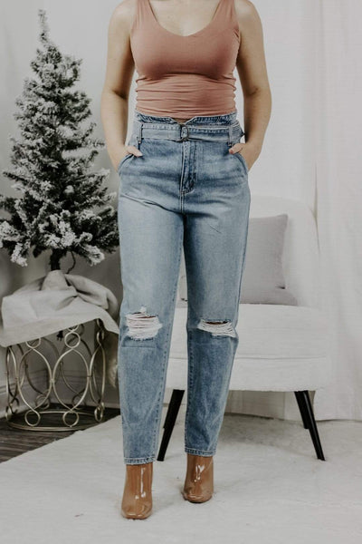Belted She's All That Jeans - Select Trends Boutique