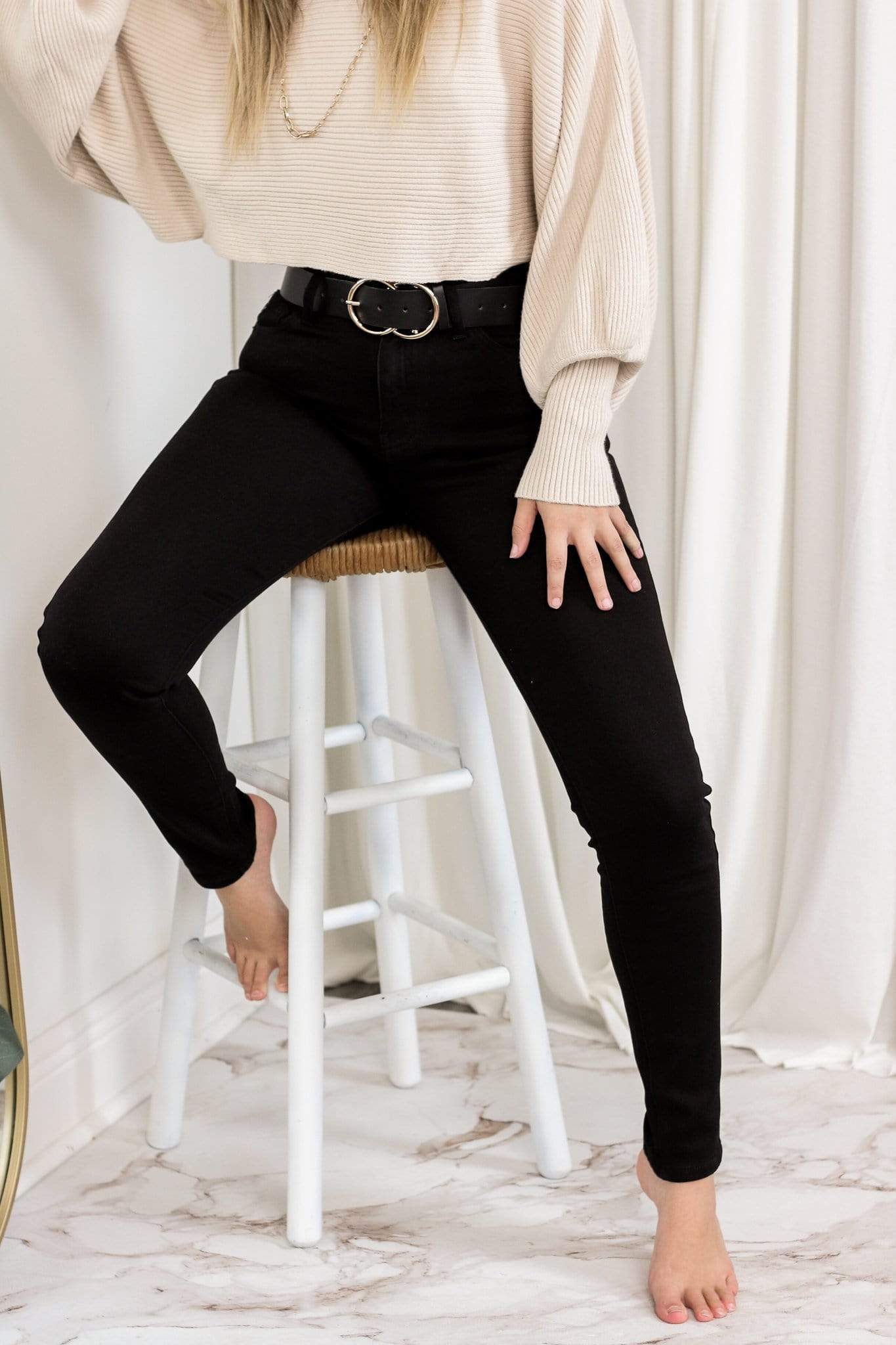 Black High Rise Super Skinnies - Select Trends Boutique