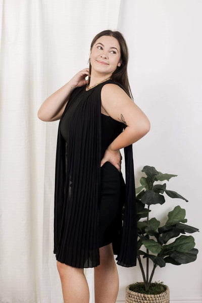 Black Slit Sleeve Dress - Select Trends Boutique