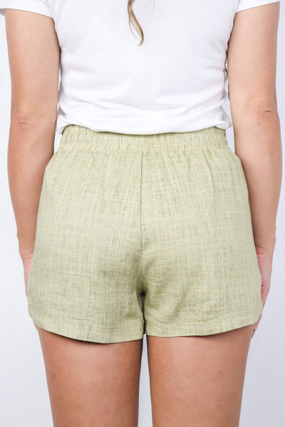 Drawstring Shorts with Pockets - Olive Khaki - Select Trends Boutique