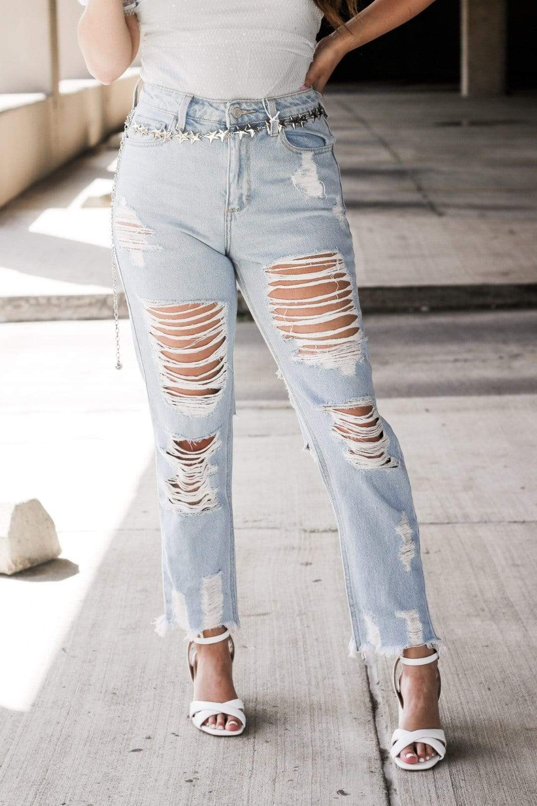 Extreme Distressed High-Rise Jeans - Select Trends Boutique