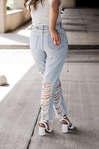 Extreme Distressed High-Rise Jeans - Select Trends Boutique