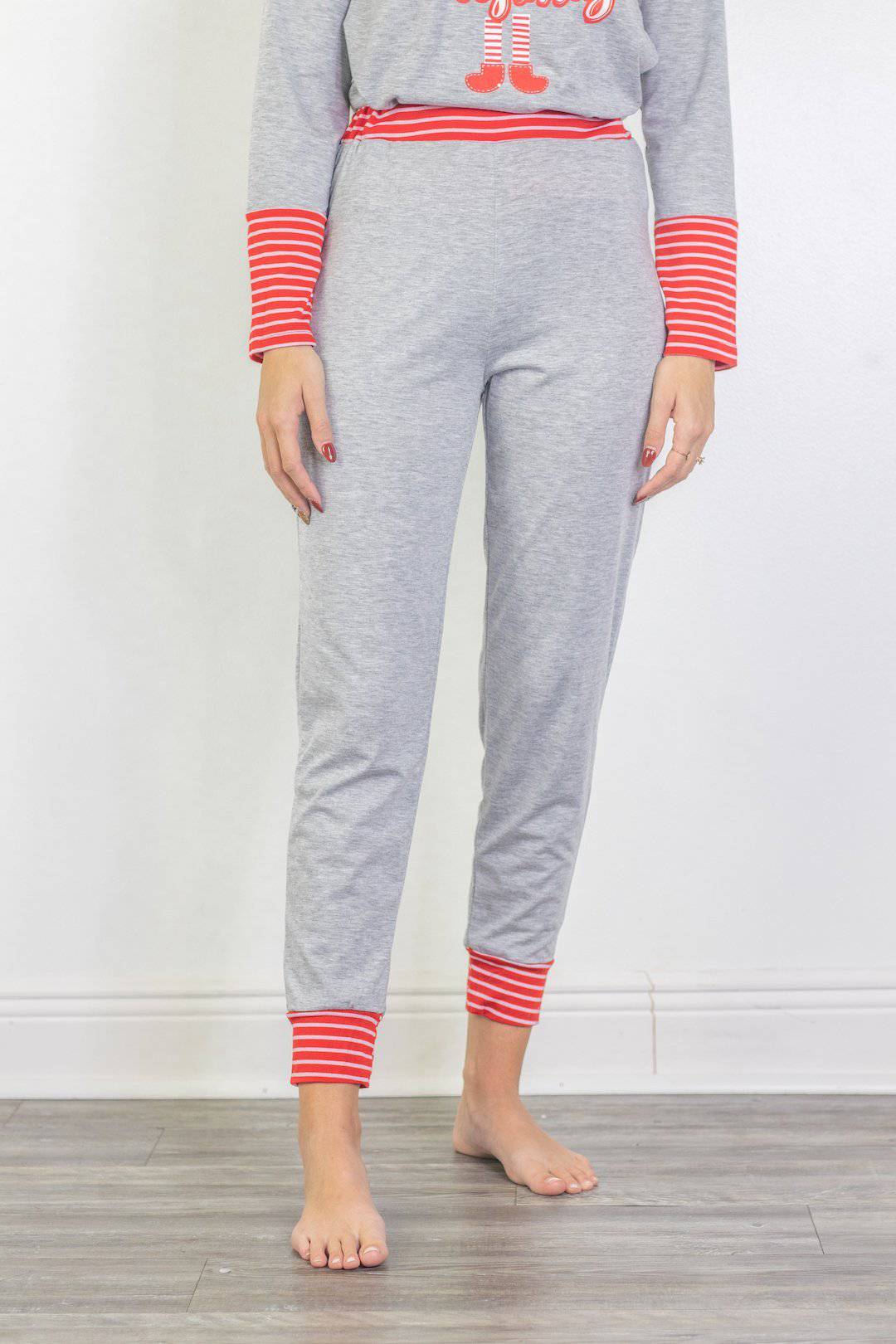 Grey Christmas Pajama Set - Select Trends Boutique