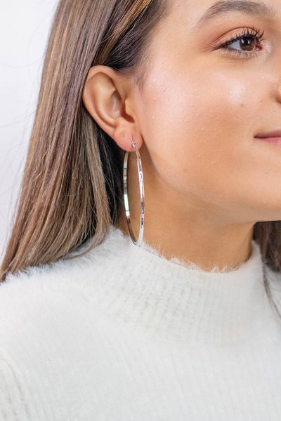 Huge Silver Hoops - Select Trends Boutique
