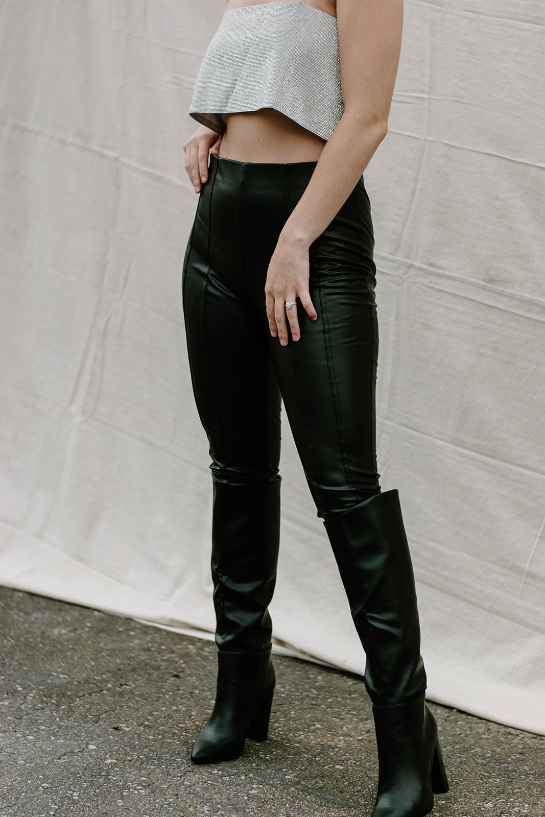 Black Skinny Leather Pants