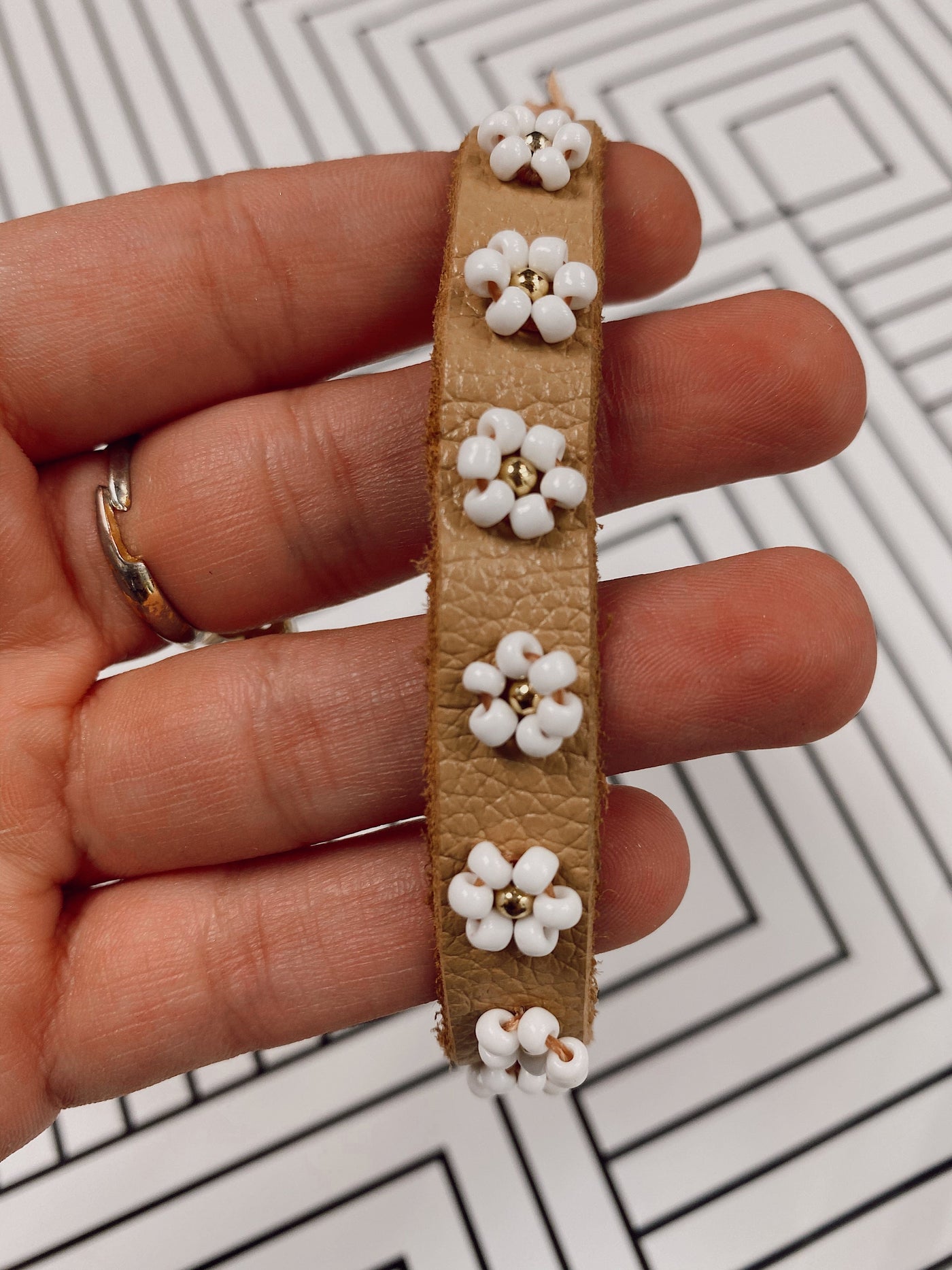 Brown Flower Detail Bracelet