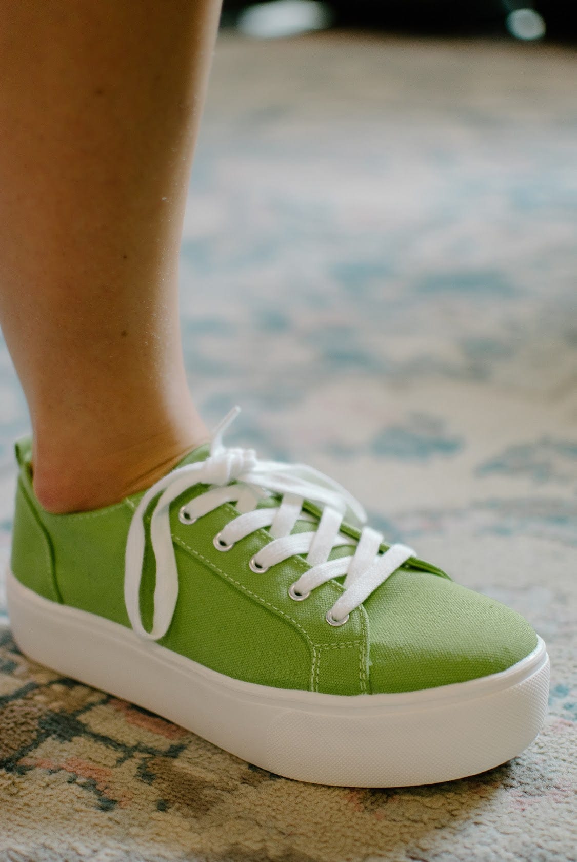 Lime Green Canvas Sneakers