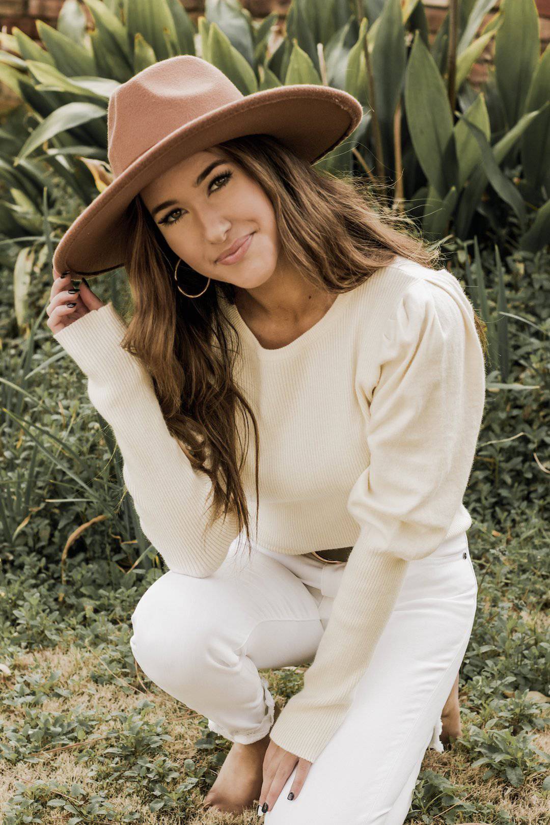 Ivory Puff Long Sleeve Top - Select Trends Boutique
