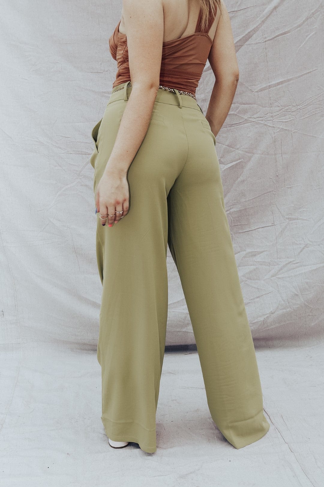 Lime Light Wide Leg Trousers - Select Trends Boutique