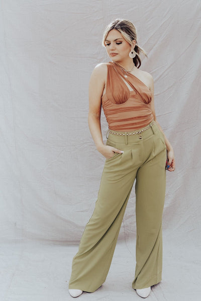 Lime Light Wide Leg Trousers - Select Trends Boutique