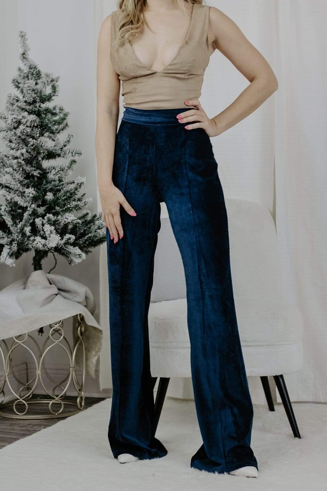 Navy Say My Name Trousers - Select Trends Boutique