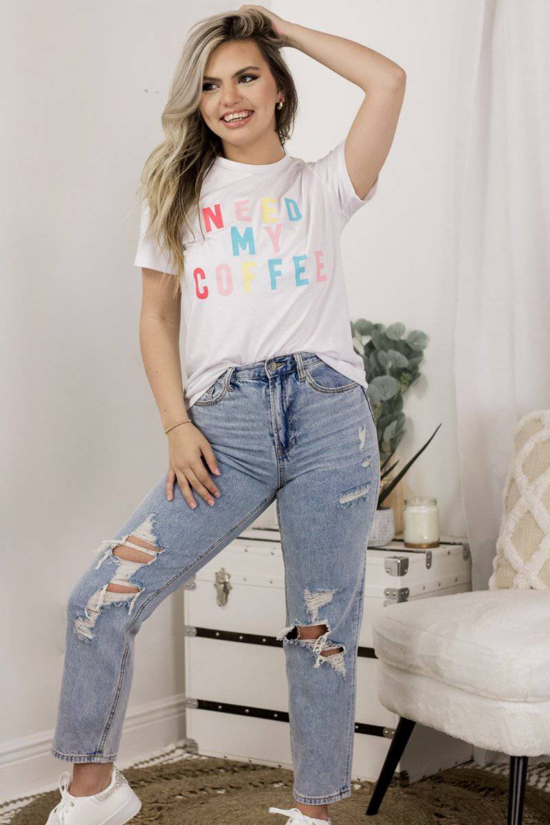 Need My Coffee Graphic Tee - Select Trends Boutique