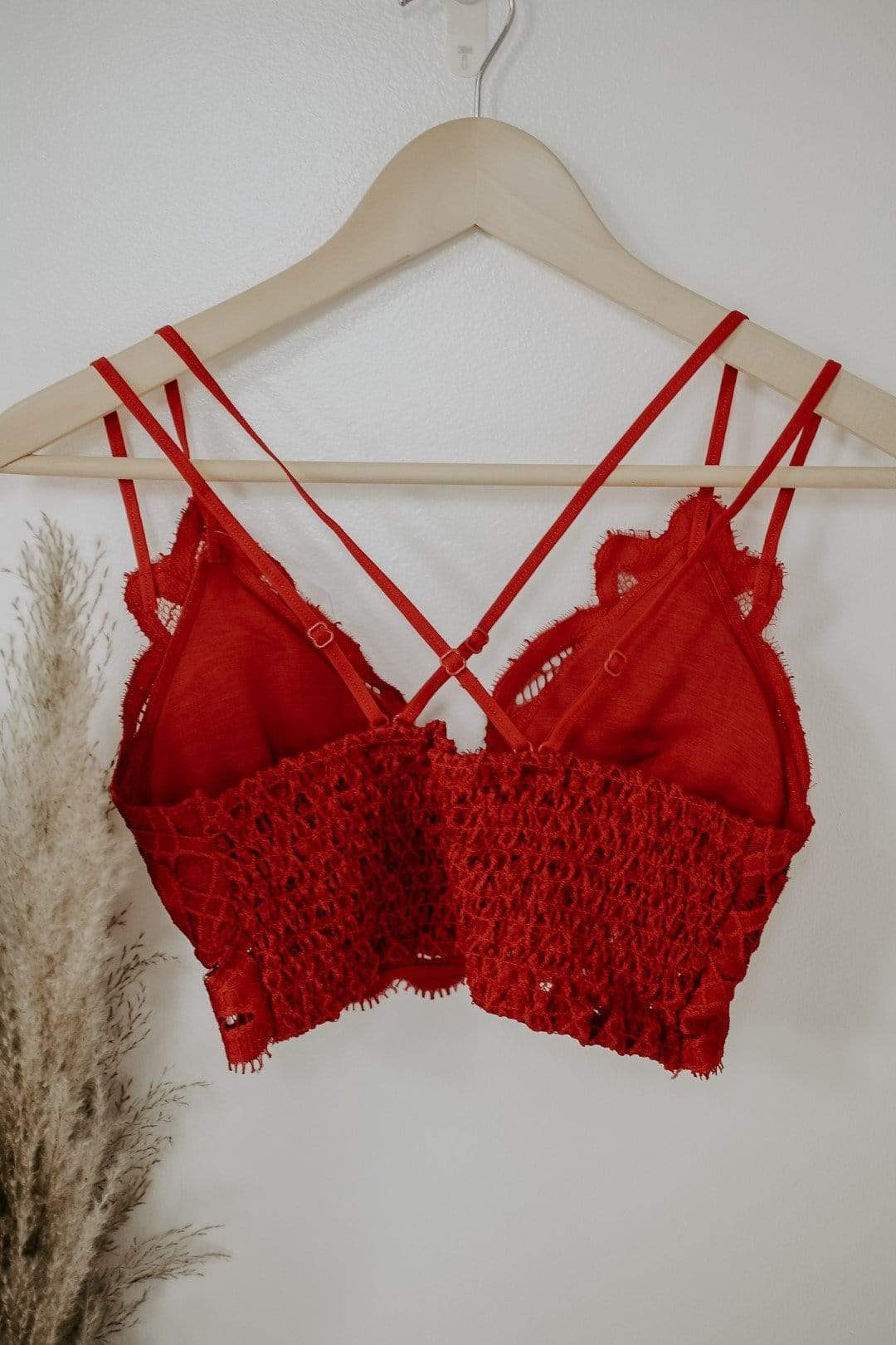 Red Lace Me Up Bralette