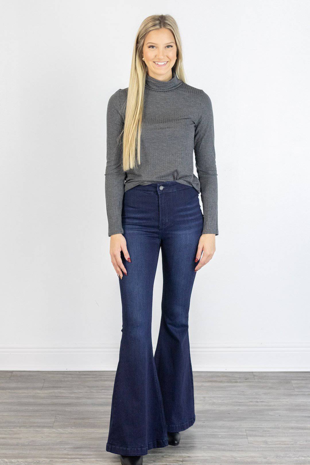 Ribbed Long Sleeve Turtle-neck - Select Trends Boutique
