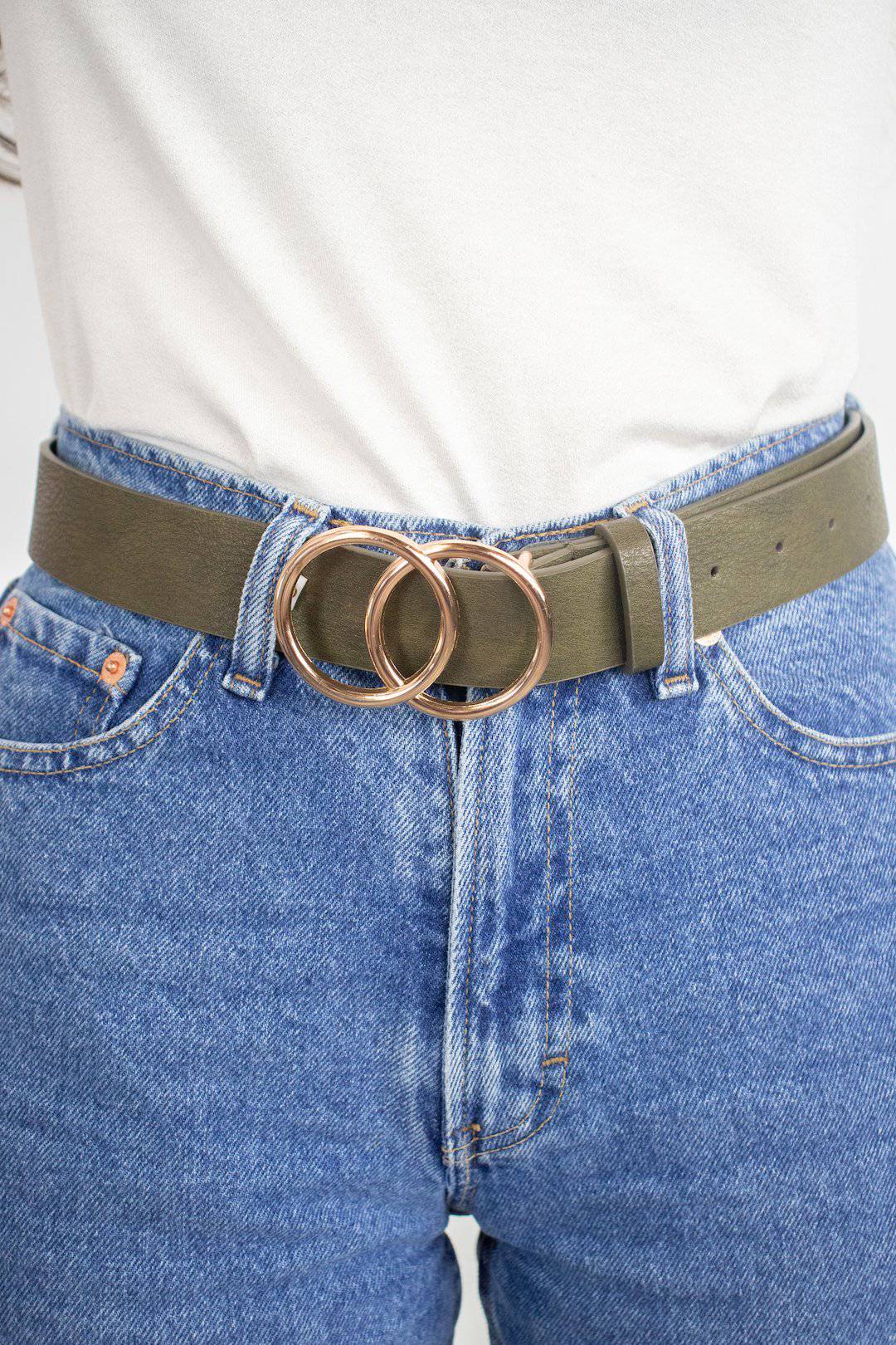 Small Olive OO Belt - Select Trends Boutique