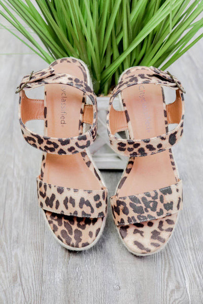 Tan Leopard Espadrille Wedge - Select Trends Boutique