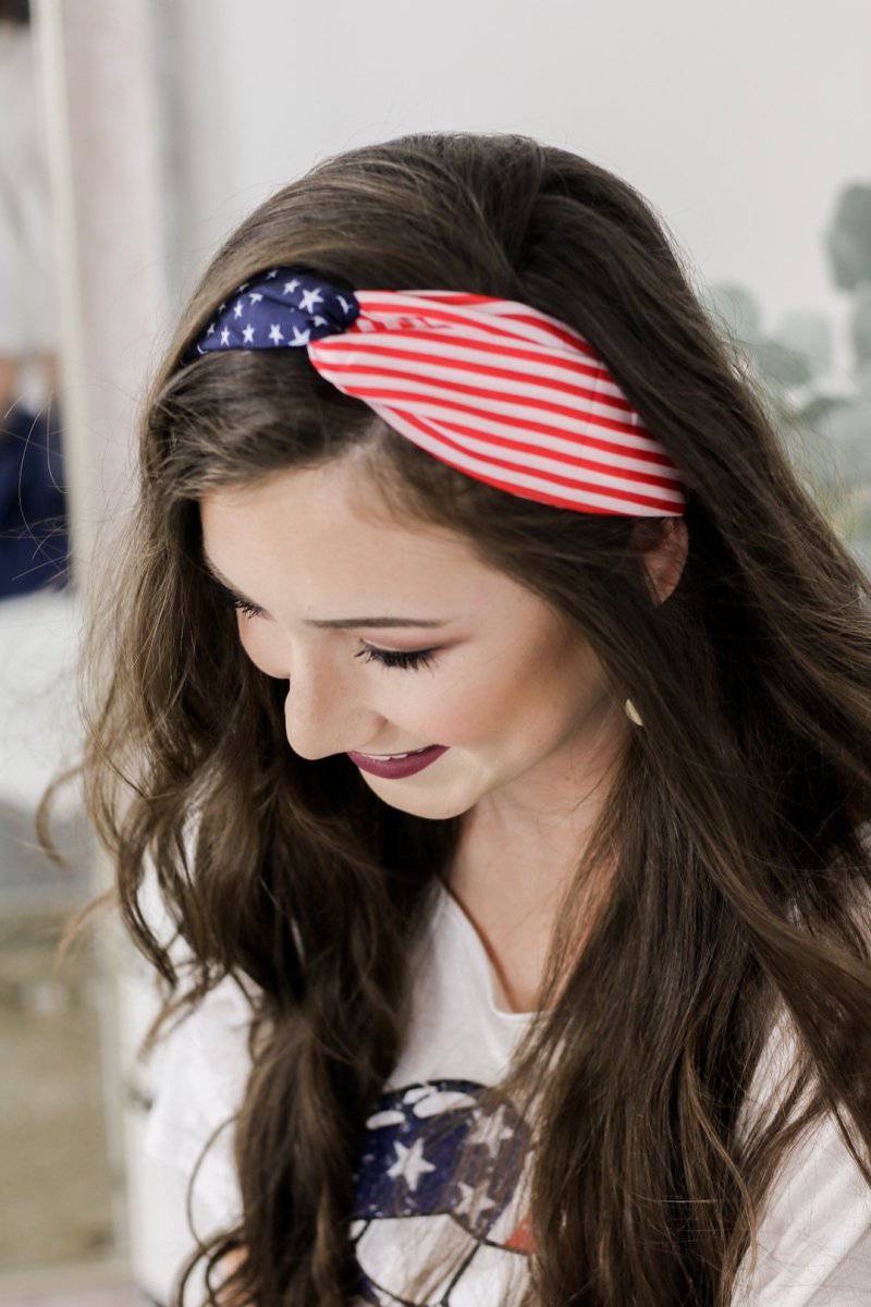 USA Flag Cloth Headband - Select Trends Boutique