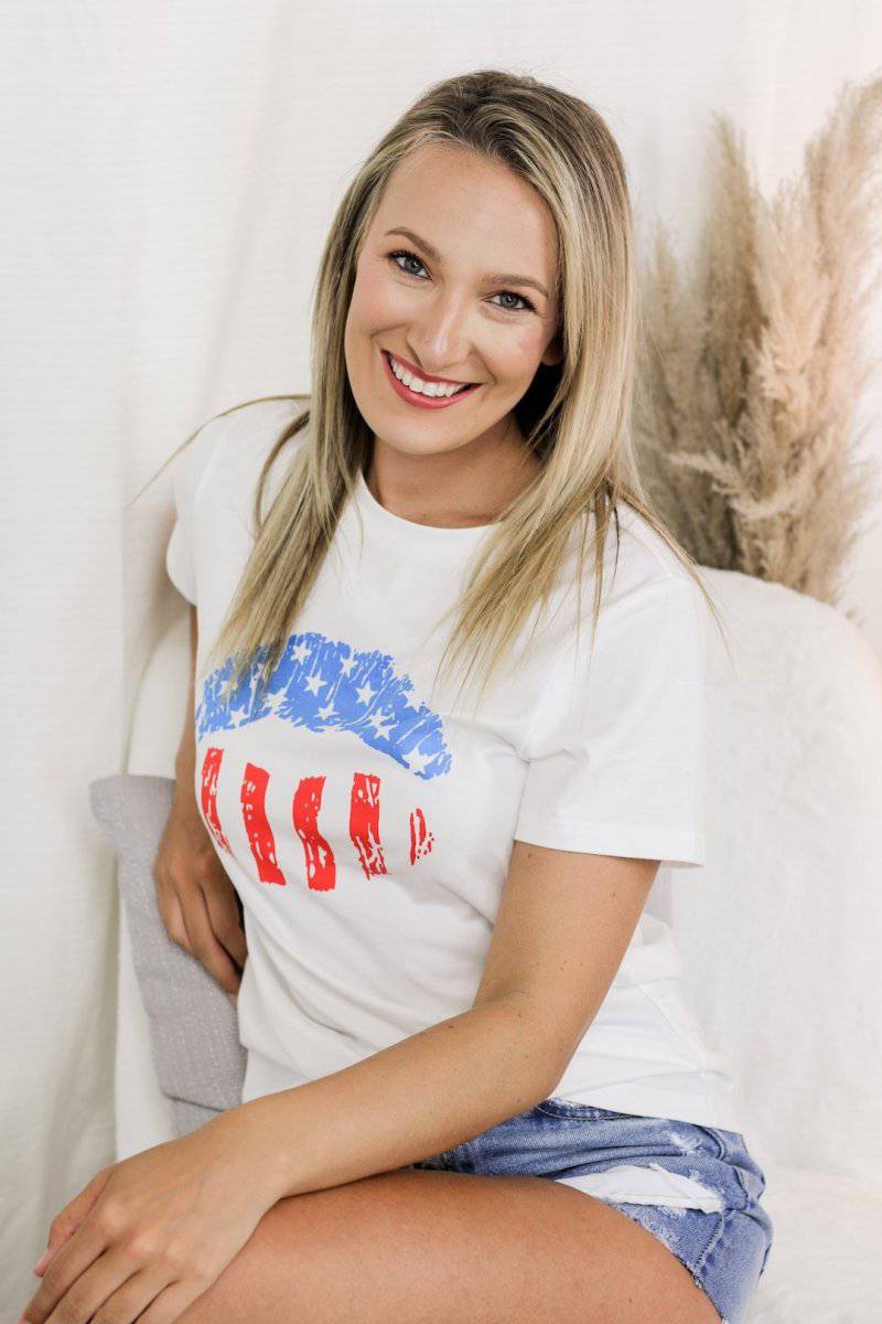USA Lips Tee - Select Trends Boutique