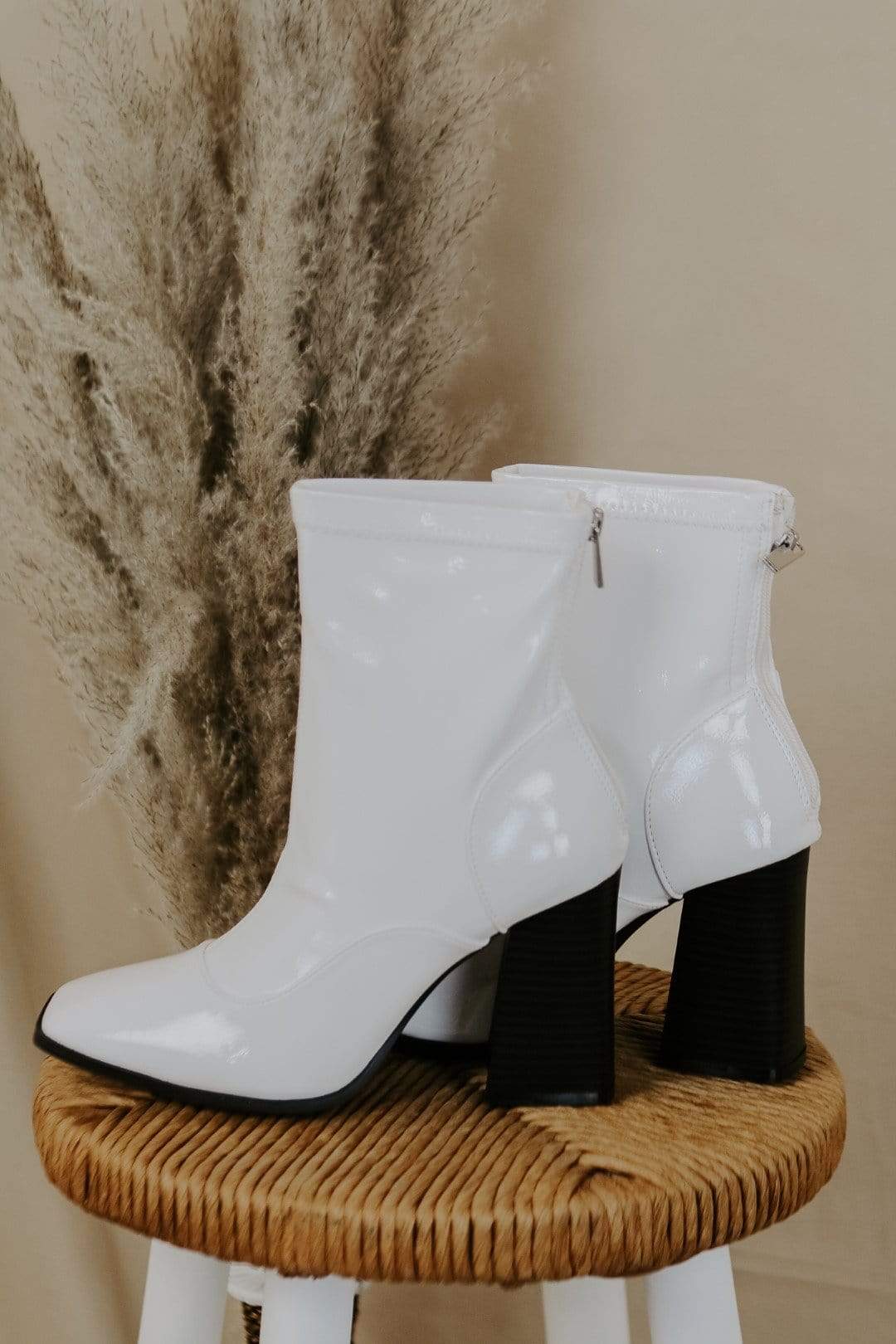 White Groove With Me Booties - Select Trends Boutique