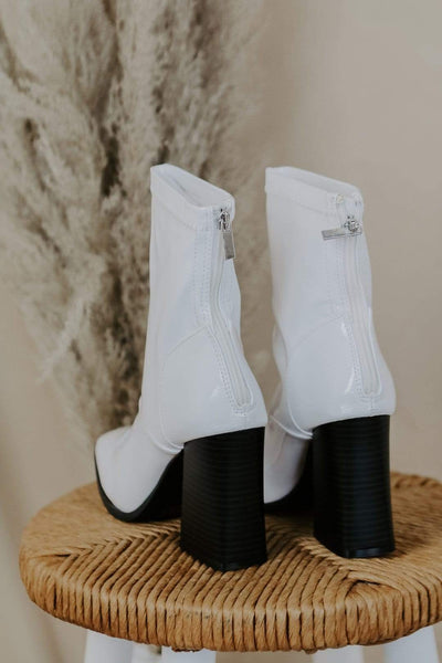 White Groove With Me Booties - Select Trends Boutique