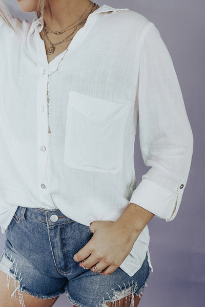 White Out Of The Office Blouse - Select Trends Boutique
